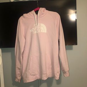 Pink north face hoddie
